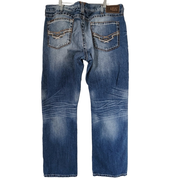ARIAT DENIM MENS M5 SLIM STRAIGHT JEANS (38/34) - Picture 3 of 12